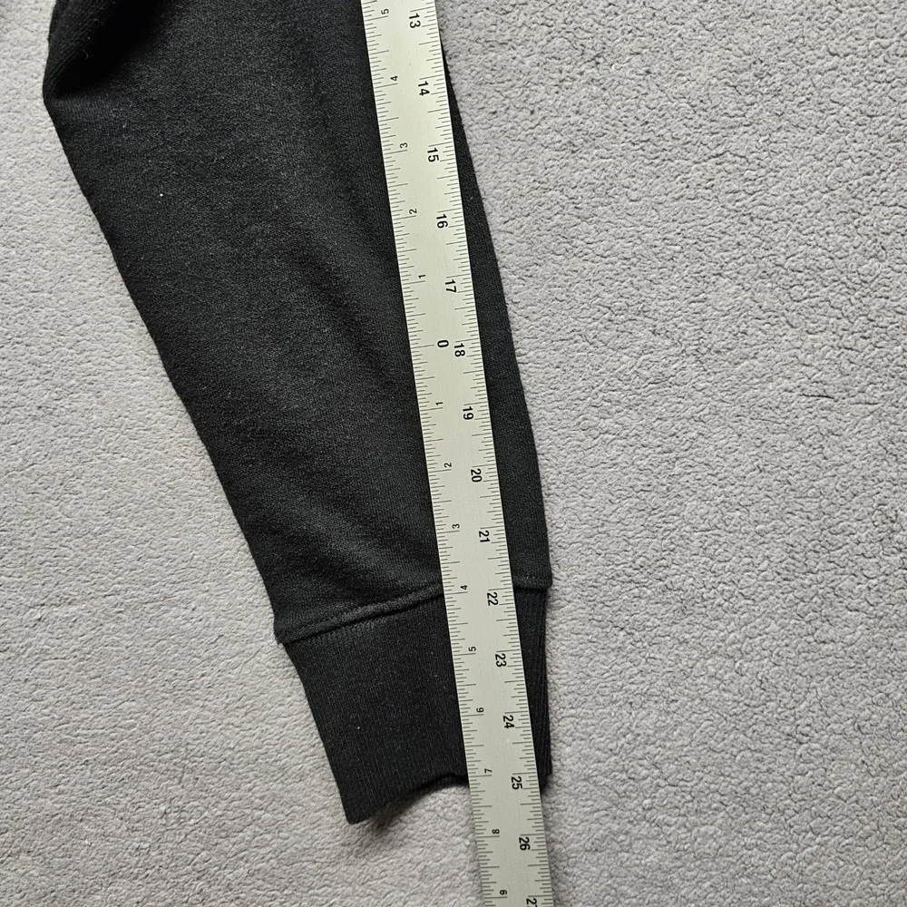 Banana Republic Mens Black Textured Star Logo Crewneck Sweatshirt Size Large